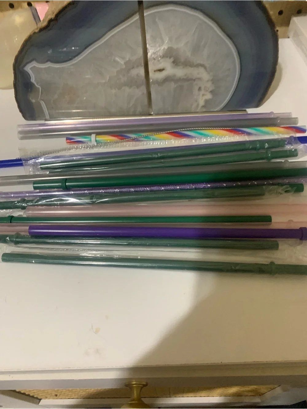 Starbucks Metal Reusable Straws in Green, Purple, Pink and Rainbow